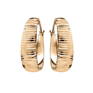 CRÉOLES VERMEIL STRIÉE PETIT MODELE 20MM