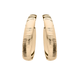 CRÉOLES VERMEIL STRIÉE GRAND MODELE 35MM