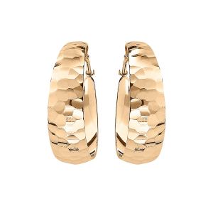 CRÉOLES VERMEIL MARTELÉE PETIT MODELE 20MM