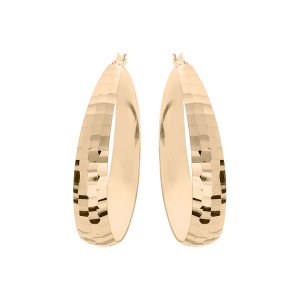 CRÉOLES VERMEIL MARTELÉE PETIT MODELE 33MM