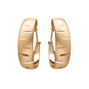 CRÉOLES VERMEIL RAINURES PETIT MODELE 20MM