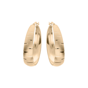 CREOLES VERMEIL RAINURES MOYEN MODELE 25MM