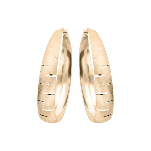 CRÉOLES VERMEIL RAINURES GRAND MODELE 33MM