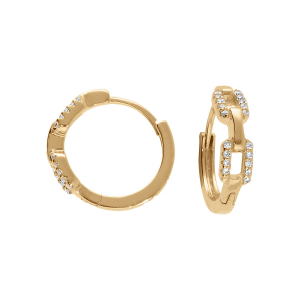 CRÉOLES VERMEIL ARTICULÉE AVEC RECTANGLES OXYDES BLANCS