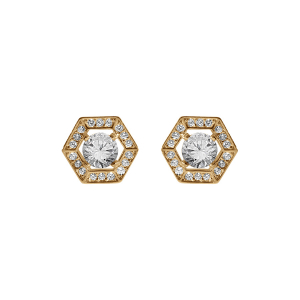 BOUCLES D'OREILLES TIGE  VERMEIL OXYDES BLANCS