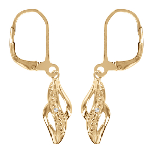 BOUCLES D'OREILLES VERMEIL CROCHET  PENDANTE 1 OXYDE