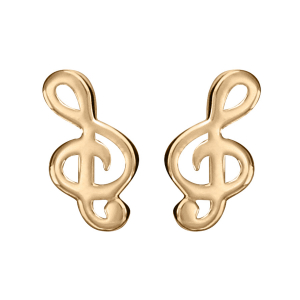 BOUCLES D'OREILLES TIGE VERMEIL CLEF DE SOL