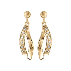BOUCLES D'OREILLES TIGE VERMEIL OXYDES BLANCS SERTIS