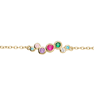 BRACELET VERMEIL MULTICOULEUR 15+3CM