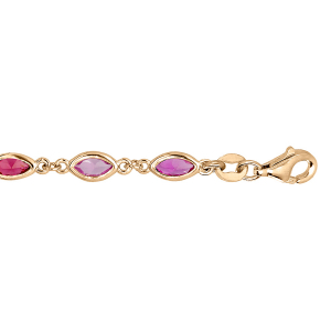 BRACELET VERMEIL OXYDES DEGRADE DE ROSES 16+3CM