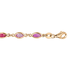 BRACELET JUNIOR VERMEIL OXYDES DEGRADE DE ROSE 14+2CM