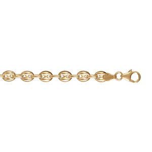 BRACELET VERMEIL GRAIN DE CAFE 6MM 18CM