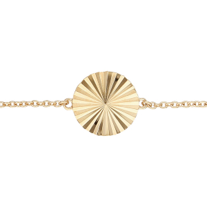 BRACELET VERMEIL ROND DIAMANTÉ 16+2CM