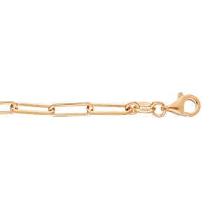 BRACELET VERMEIL MAILLE RECTANGULAIRE 16+3CM