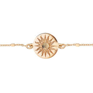 BRACELET VERMEIL AVEC PASTILLE SOLEIL  17+3CM