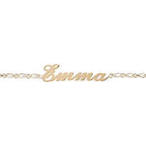 BRACELET VERMEIL 1+1 2MM DECOUPE ANGLAISE 18,5CM REGL 17