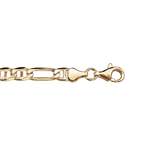 BRACELET MARINE ALTERNEE 6MM 21CM VERMEIL