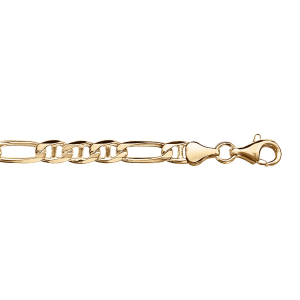 BRACELET MARINE ALTERNEE 6MM 21CM VERMEIL