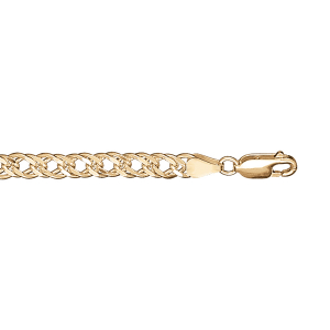BRACELET  MAILLE TRESSE SOUPLE GROS MODELE 18CM ARGENT