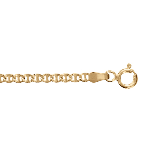 BRACELET VERMEIL MAILLE MARINE LAPIDEE 18CM