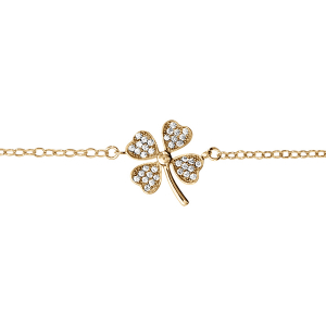 BRACELET VERMEIL TREFLE OXYDES MICRO SERTIS 16+2CM