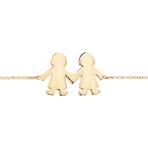 BRACELET VERMEIL PASSIVE GARCON/GARCON 16+3CM
