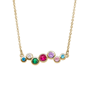 COLLIER VERMEIL MULTICOULEUR 43+2CM