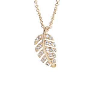 COLLIER VERMEIL FEUILLAGE OXYDES BLANCS SERTIS 40+4CM