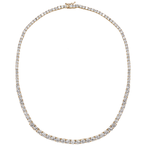 COLLIER VERMEIL RIVIERE ARTICULEE OXYDES BLANCS SERTIS EN CHUTE 42CM