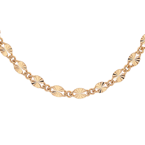COLLIER VERMEIL PETITE PASTIILES DIAMANTEES 38+4CM