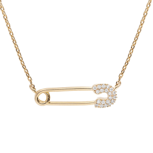 COLLIER VERMEIL EPINGLE A NOURRICE OXYDES BLANCS SERTIS 39,5+5CM