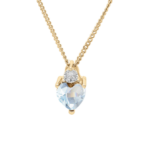 COLLIER VERMEIL OXYDES BLANC ET BLEU CIEL FORME COEUR 42+3CM
