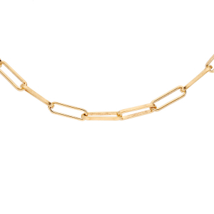 COLLIER VERMEIL MAILLE RECTANGULAIRE 38+4CM