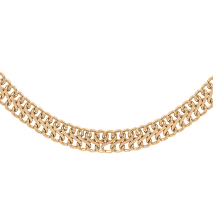COLLIER VERMEIL MAILLE PLATE 40+4CM