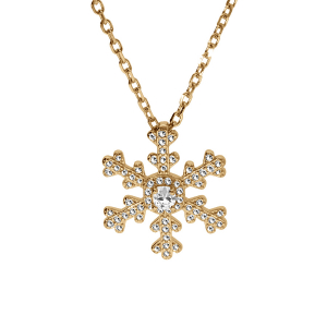 COLLIER VERMEIL FLOCON DE NEIGE 42+3CM