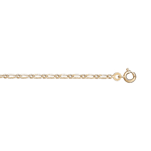 CHAINE 1+1 2MM 45CM VERMEIL