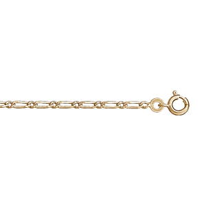 CHAINE 1+1 2MM 50CM VERMEIL