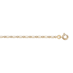 BRACELET 1+1 2MM 18CM VERMEIL