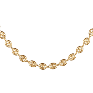 COLLIER VERMEIL GRAIN DE CAFE 6MM  50CM