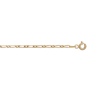 BRACELET VERMEIL ENFANT 1+1 2MM 13+2CM