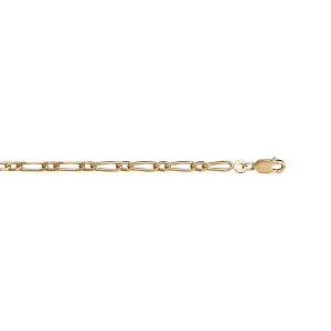 CHAINE 1+1 3MM 50CM VERMEIL
