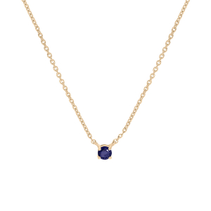 COLLIER VERMEIL CLOU SAPHIR VERITABLE SERTI 42+3CM