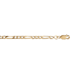 CHAINE 1+3 3MM 45CM VERMEIL