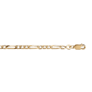 BRACELET 1+3 3MM 18CM VERMEIL