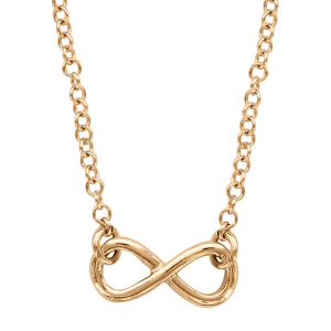 COLLIER VERMEIL SYMBOLE INFINI 40+3CM