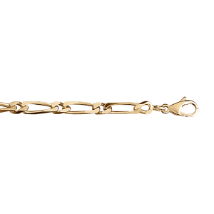 CHAINE 1+1 4MM 45CM VERMEIL