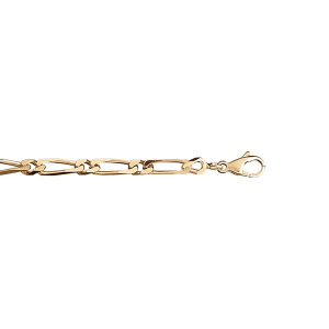 CHAINE 1+1 4MM 50CM VERMEIL