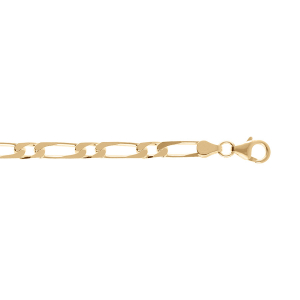 CHAINE 1+1 4MM 50CM VERMEIL