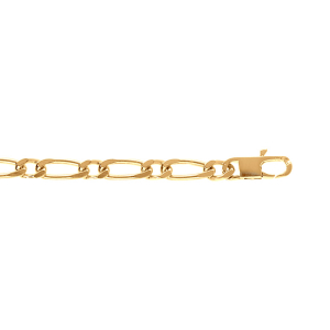 CHAINE 1+1 4MM 55CM VERMEIL
