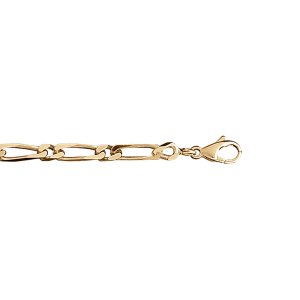 BRACELET 1+1 4MM 18CM VERMEIL